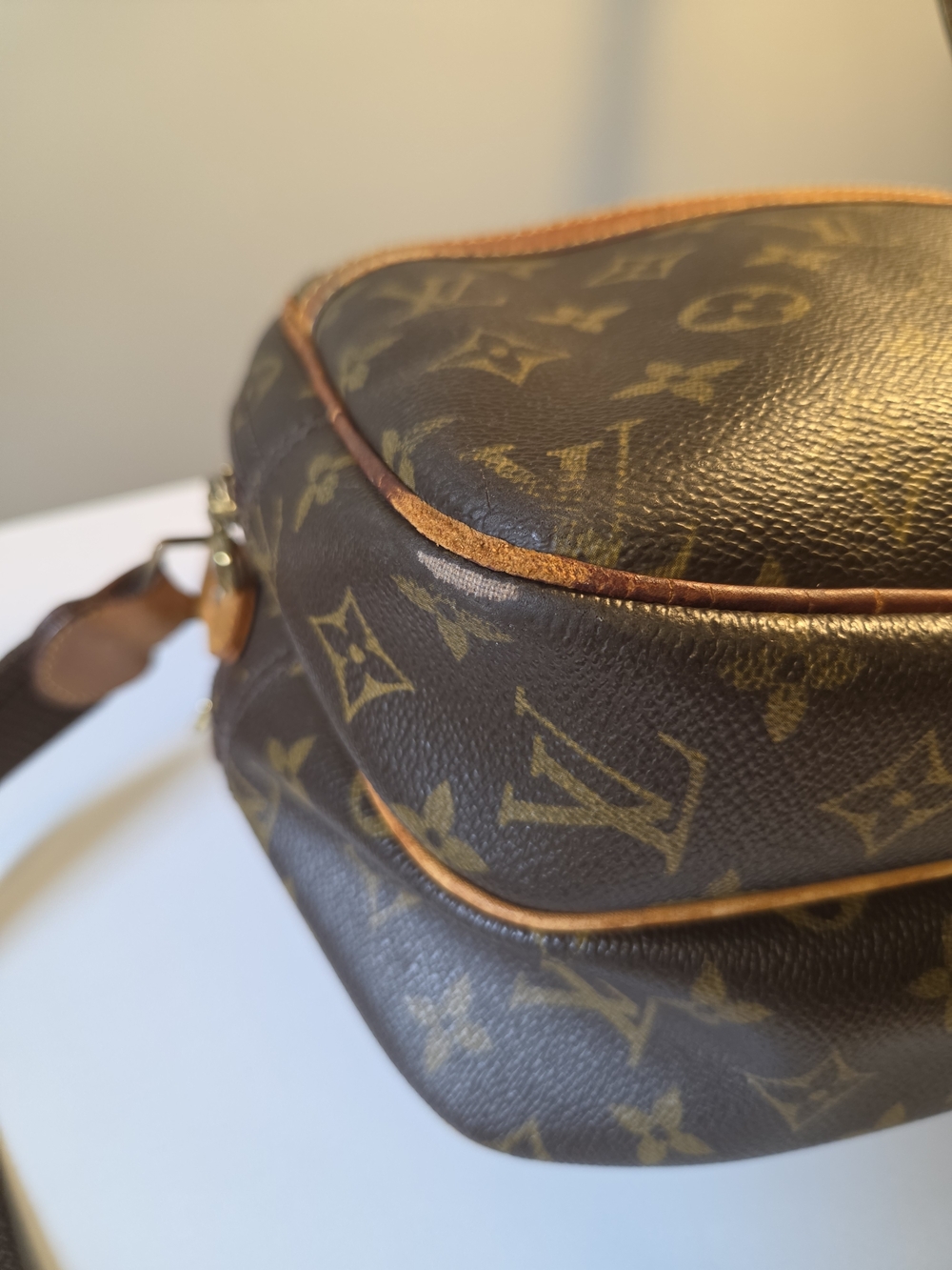 LOUIS VUITTON Monogram Reporter PM Crossbody Bag Women Logo Brown - Picture 7 of 15